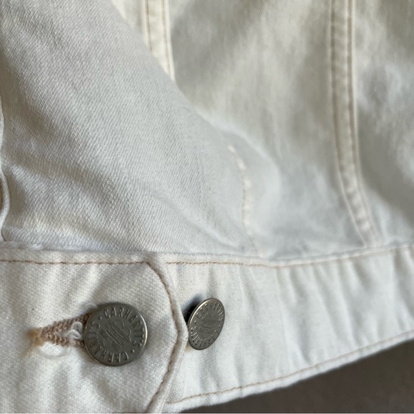 Vintage Carhartt White Denim Jean Jacket - Size Extra Small (XS) - Picture 11 of 13